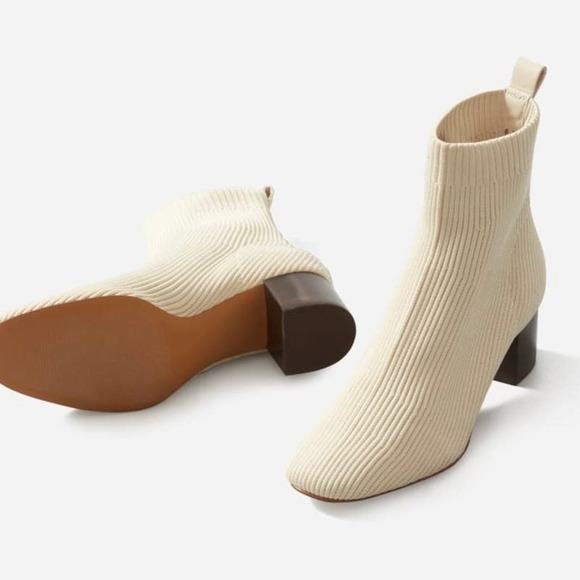 Everlane The Glove Boot Ribbed Knit in Bone Size 10 - Picture 5 of 12
